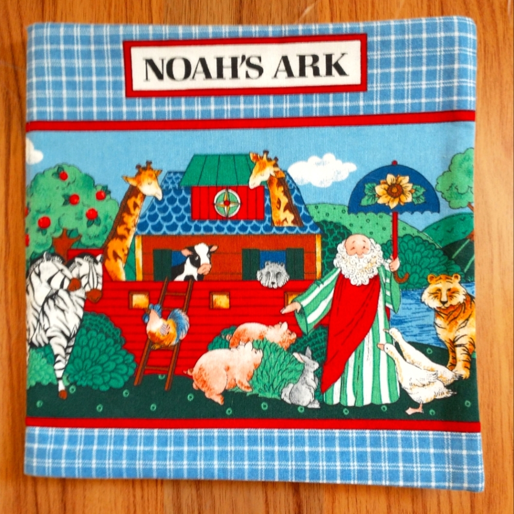Handmade Noah's Ark Cloth Book, Baby Book